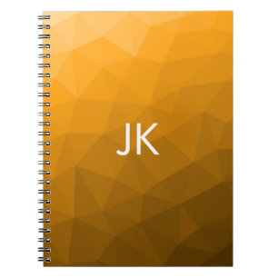 Oranje geometrisch maaspatroon van de gradiënt Mon Notitieboek