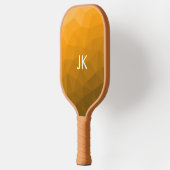Oranje geometrisch maaspatroon van de gradiënt Mon Pickleball Paddle (Links)
