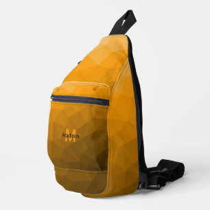 Oranje geometrisch maaspatroon van de gradiënt Mon Sling Bag
