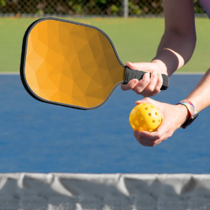Oranje geometrisch maaspatroon van de gradiënt pickleball paddle