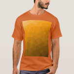 Oranje geometrisch maaspatroon van de gradiënt t-shirt<br><div class="desc">Elegant modern geometrisch t-shirt voor iedereen. Oranje gradiënt geometrisch maaspatroon heldere driehoeken ombre. Driehoek geometrisch netwerk met ombre gradiënt ontwerp.</div>