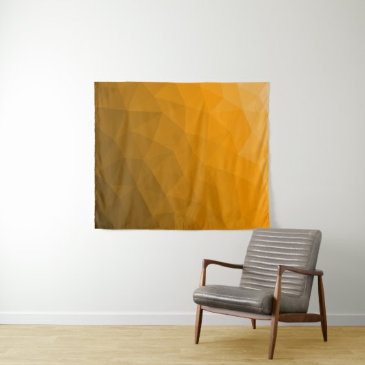 Oranje geometrisch maaspatroon van de gradiënt wandkleed (In Situ (horizontaal))