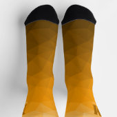 Oranje geometrisch mesh patroon Monogram Sokken (Top)