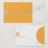 Oranje Geometrisch - Mollig Visitekaartje (Voorkant / Achterkant)