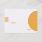 Oranje Geometrisch - Mollig Visitekaartje (Achterkant)