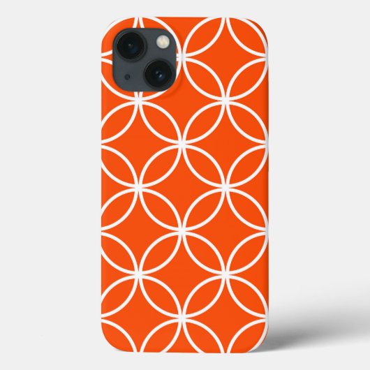 Oranje geometrisch ontwerp overlappende cirkels Case-Mate iPhone case (Achterkant)