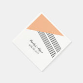 Oranje geometrisch tappapier servetten (Hoek)