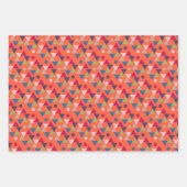 Oranje geometrisch verpakkingspapier inpakpapier vel (Voorkant 2)