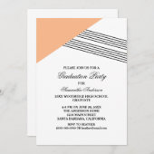 Oranje geometrische afstudeerpartij kaart (Voorkant / Achterkant)