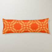 Oranje geometrische cirkelenpatroon lichaamskussen (Achterkant)