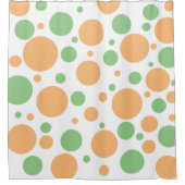 Oranje geometrische cirkels voor de zonegroei douchegordijn (Voorkant)