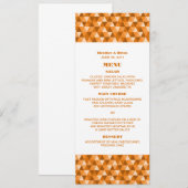 Oranje Geometrische driehoeken Weddenschap Menu (Voorkant / Achterkant)