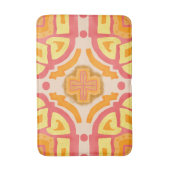 Oranje geometrische kruisstijl badmat (Voorkant Verticaal)