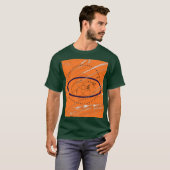 ORANJE GEOMETRISCHE KUNST T-SHIRT (Voorkant volledig)