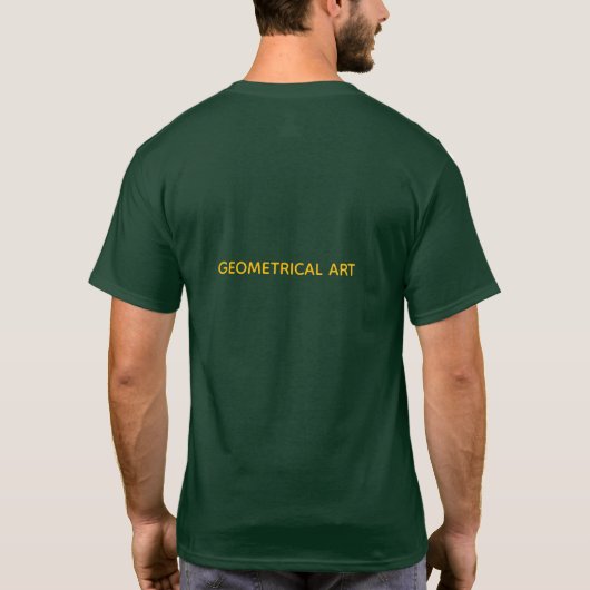 ORANJE GEOMETRISCHE KUNST T-SHIRT (Achterkant)