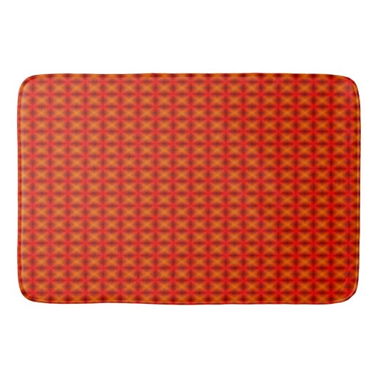 Oranje Geometrische Mesh Badmat (Voorkant)