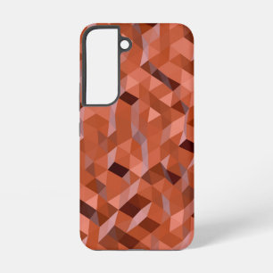 Oranje geometrische veelhoeken Galaxy S22 hoezen Samsung Galaxy Hoesje