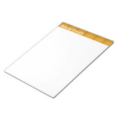 Oranje gepersonaliseerd Notitieblok (Schuin)