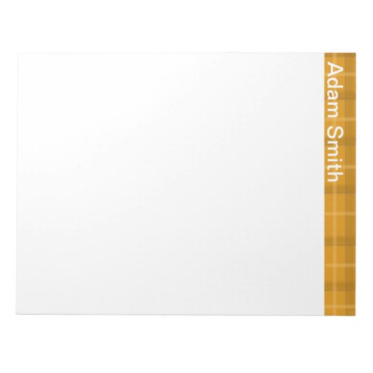 Oranje gepersonaliseerd Notitieblok (Voorkant)