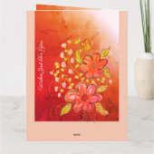 Oranje gepersonaliseerde geboortecaart kaart (Achterkant)