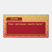 Oranje Gepersonaliseerde Retro Gaming Pixel Art Bureaumat (Voorkant)