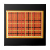 Oranje geplakt tapelontwerp tegeltje (Voorkant)