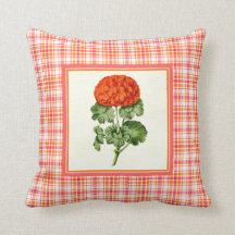 Oranje Geranium met Pset Pattern-grens