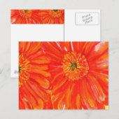 Oranje Gerber Briefkaarten (Voorkant / Achterkant)