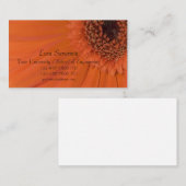 Oranje Gerber Daisy Afstuderen Contactkaartje (Voorkant / Achterkant)