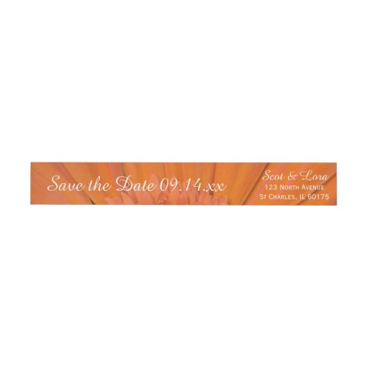 Oranje Gerber Daisy Bruiloft Save the Date (Individueel)