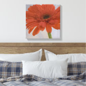 Oranje Gerber Daisy Flower Canvas Afdruk (Insitu (Slaapkamer))