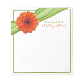 Oranje Gerber Daisy Ribbon Gepersonaliseerd Notiti Notitieblok