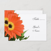 Oranje Gerber Trouw Tafel Nummer Kaart (Voorkant / Achterkant)