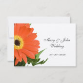 Oranje Gerber Trouw Tafel Nummer Kaart (Achterkant)