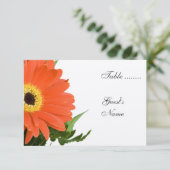 Oranje Gerber Trouw Tafel Nummer Kaart (Staand voorkant)