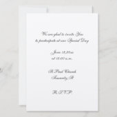 Oranje Gerber Wedding Uitnodiging (Achterkant)