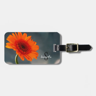 Oranje Gerbera-Bagagelabel Bagagelabel