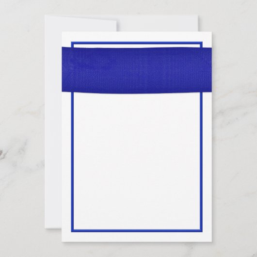 Oranje Gerbera Daisy Blue Wedding Uitnodiging (Achterkant)