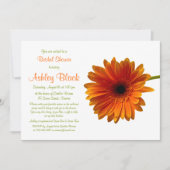 Oranje Gerbera Daisy Bridal Shower Kaart (Voorkant)