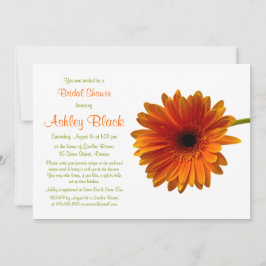 Oranje Gerbera Daisy Bridal Shower Kaart