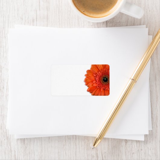 Oranje Gerbera Daisy Bruiloft Blank Adresetiketten Etiket (Insitu)