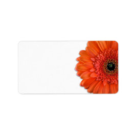 Oranje Gerbera Daisy Bruiloft Blank Adresetiketten Etiket