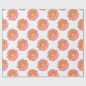 Oranje gerbera daisy cadeaupapier (Vlak)