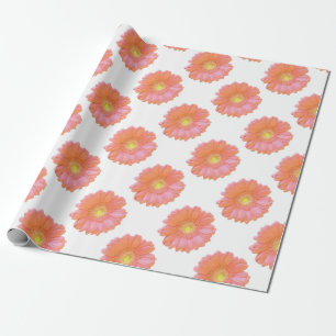 Oranje gerbera daisy cadeaupapier