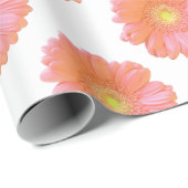 Oranje gerbera daisy cadeaupapier (Rol Hoek)