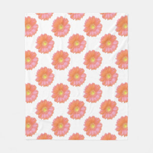 Oranje gerbera daisy fleece deken