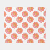 Oranje gerbera daisy fleece deken (Voorkant (Horizontaal))