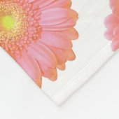 Oranje gerbera daisy fleece deken (Hoek)