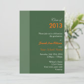 Oranje gerbera daisy floral afstuderen kaart (Staand voorkant)