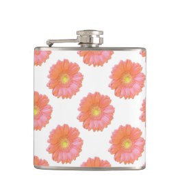 Oranje gerbera daisy heupfles